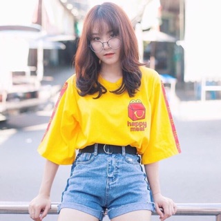 เสื้อยืดoversize สกรีนลาย Happy Meal 🌭🍔🍟