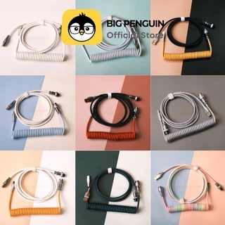 [โค้ดคุ้มลด 20%] Bigpenguin Coiled Cable 8K สำหรับ Mechanical Keyboard สายคีย์บอร์ด USB C to A สายถัก Custom 8K Magnetic