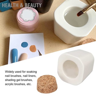 [ลดล้างสต๊อก]Health &amp; beauty Multifunctional Nail Art Brush Cleaner Cup Ceramic Gel Polish Remover Cleanser for Salon