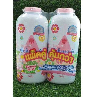 (แพ็คคู่คุ้มกว่า) Johnsons Summer Blooms Baby Powder แป้งเด็กจอห์นสัน ซัมเมอร์ บลูมส์ เบบี้ พาวเดอร์ 380 กรัม x 2 ขวด