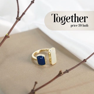 แหวน TOGETHER |  แหวนแฟชั่น แหวนมินิมอล แหวนอะคริลิค แหวนสไตล์เกาหลี แหวนราคาถูก