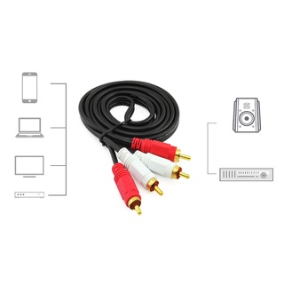 Capa 2 RCA Male to 2RCA Male สายเคเบิลวิดีโอ RCA Splitter Cable 1 5M สําหรับ 5M สําหรับ DVD Sound TV Box TV Sound Speakers Ampli