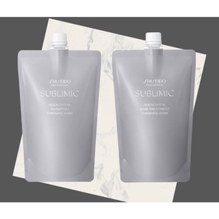 Shiseido Sublimic Adenovital Thinning Hair Shampoo / Treatment 450ml Refill แชมพู / ทรีทเม้นท์ ผมร่วง บาง