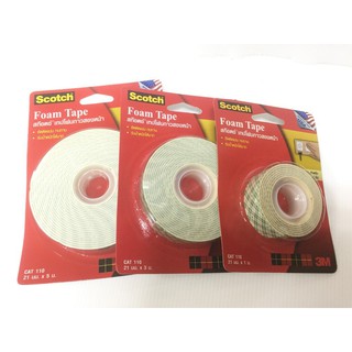 เทปโฟมกาวสองหน้า scotch 3M ทุกขนาด Foam tape