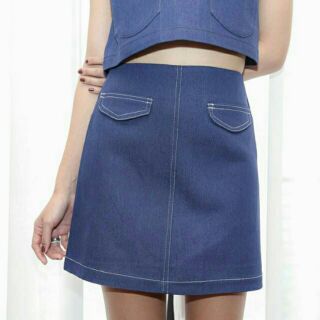 LUCY A-Line Skirt (ยีนส์ NAVY)