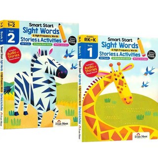 Evan-Moor Smart Start Sight Words&amp;High Frequency Words Activities Grade Pre K-K, Grade 1-2