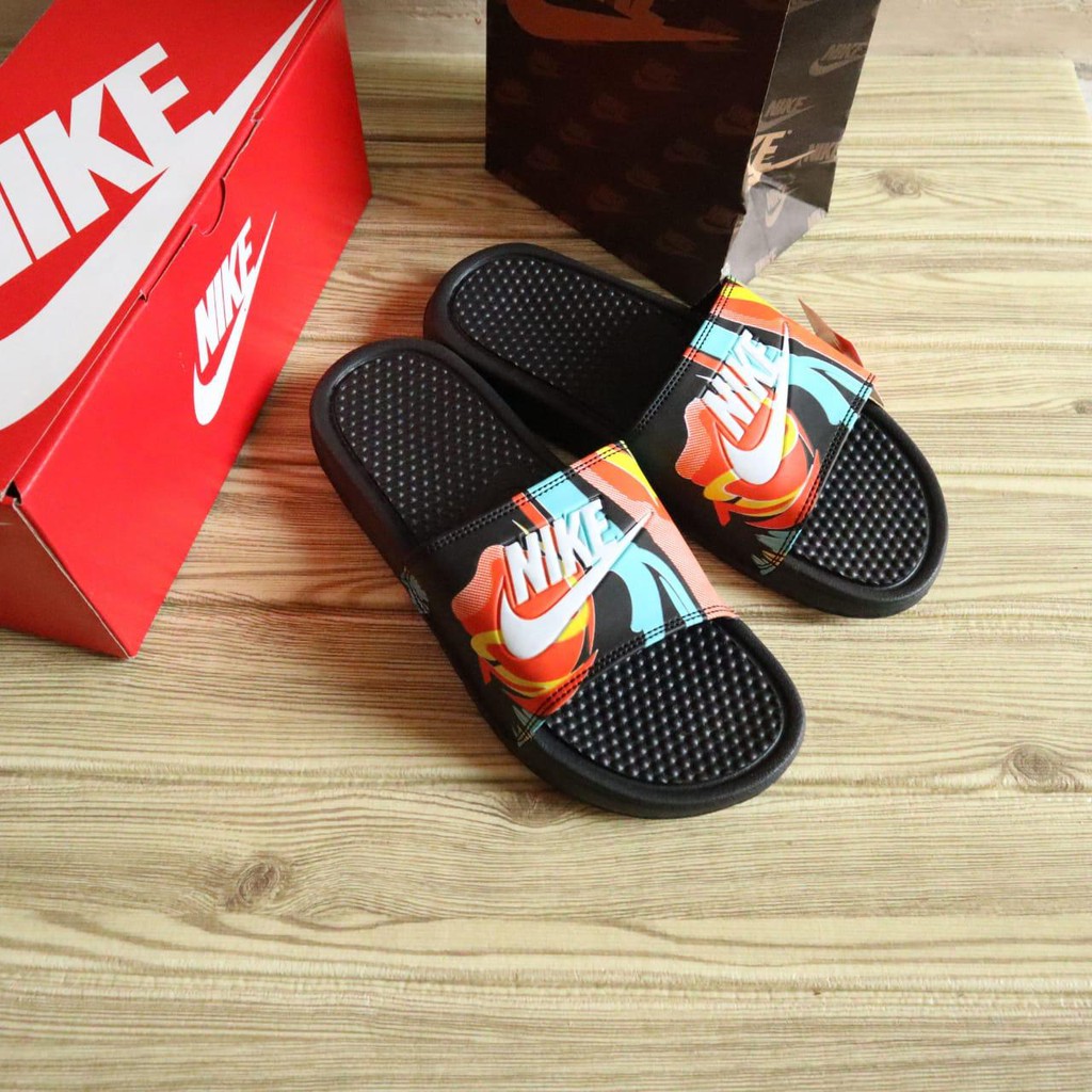 Nike banassi stusy รองเท้าแตะลําลองสําหรับสตรีเหมาะกับการเล่นกีฬา ...