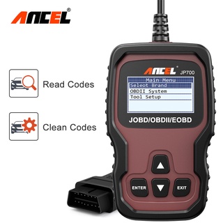 Ancel JP700 JOBD OBD2 เครื่องสแกนเนอร์ สําหรับรถยนต์ Toyota Nissan Subaru Mazda Check เครื่องอ่านโค้ด อ่านโค้ด ลบรหัสความผิดพลาด ปิดไฟ MIL OBDII เครื่องมือวิเคราะห์