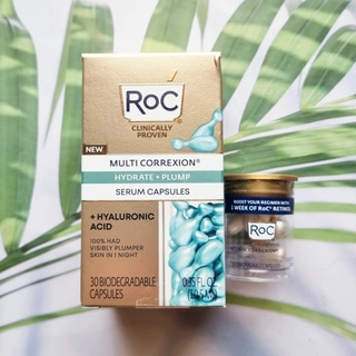 (RoC®) Multi Correxion® Hydrate + Plump Serum Capsules 30 Biodegradable Capsules ไฮยาลูโรนิก เซรั่ม แคปซูล