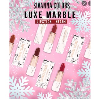 ⚡FLASH SALE⚡♡พร้อมส่ง Sivanna colors LUXE MARBLE Lipstick hf394 ✨ ของแท้💯