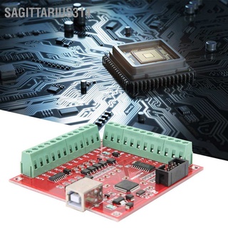 Sagittarius314 Cnc Usb Mach3 100Khz บอร์ดเบรกเอาท์ สีแดง รองรับสเต็ปมอเตอร์ไดรฟ์เซอร์โว