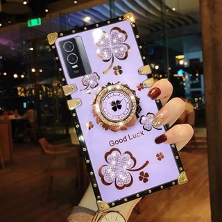 Yjd เคสโทรศัพท์มือถือ ทรงสี่เหลี่ยม กันกระแทก สําหรับ Vivo Y76S Y76 5G