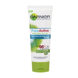 🚚สุดพิเศษ!!✅ GARNIER การ์นิเย่ เพียวแอคทีฟมัทฉะโฟม 100มล. 🚚พร้อมส่ง!! 💨