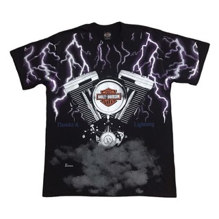 เสื้อยืด OVP โอเวอร์ปริ้น HARLEY สายฟ้า Size L - XL 680฿