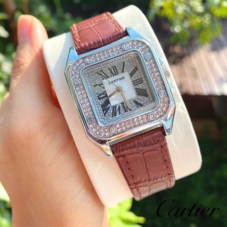 🔥นาฬิกา Cartier สวยแท้ 💯%พร้อมกล่อง✅นาฬิกาผุ้หญิง นาฬิกาแบรนด์เนมใส่สวย