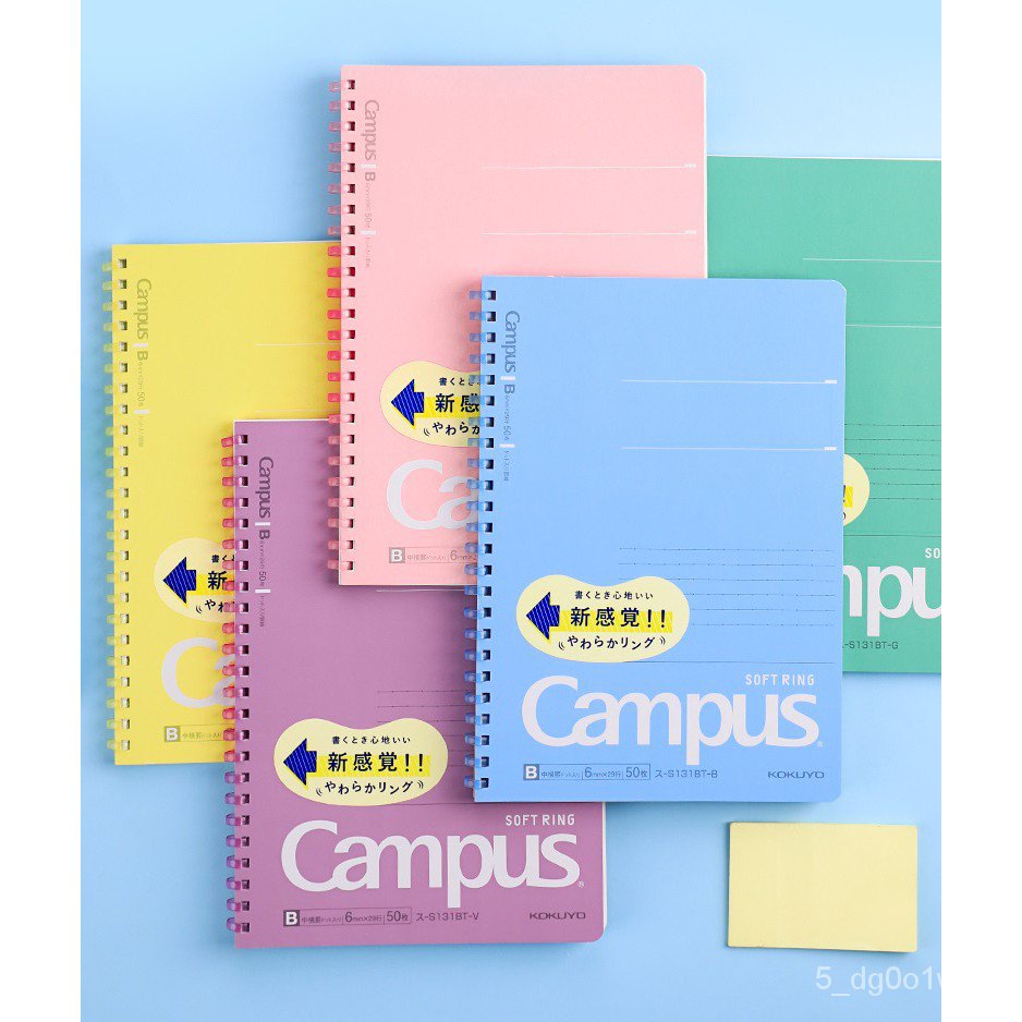 [PASTEL] Kokuyo Campus Soft Ring Notebook - A5 / B5 - Dotted 6 Mm Rule ...