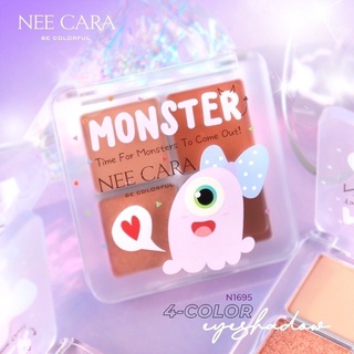 NEE CARAนีคาร่า มอนส์เตอร์ พาเลท อายแชโดว์  4 สี NEE CARA MONSTER 4 COLOR EYESHADOW #N1965