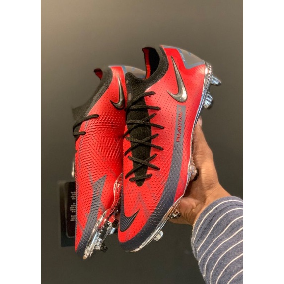 Nike Phantom GT สีแดง และสีส้ม รองเท้าสตั๊ด รองเท้าฟุตบอล