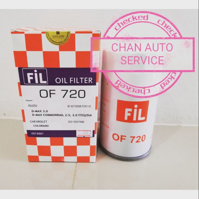 กรองน้ำมันเครื่อง ISUZU D-MAX , CHEVROLET COROLADO Commonrail 2.5, 3.0  OF 720q