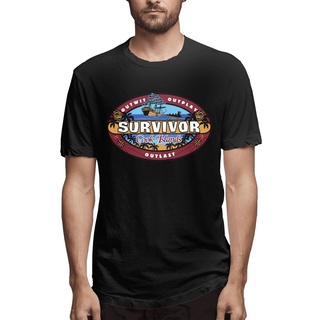 เสื้อผ้าผชเสื้อยืด พิมพ์ลาย Survivor Cook Islands น้ําหนักเบา สําหรับผู้ชายS-5XL