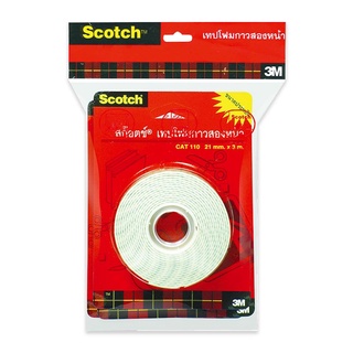 สก๊อตช์ เทปโฟมกาวสองหน้า 21 มม. x 3 เมตร รุ่น 110 x 3 ม้วน101346Scotch Foam Tape 21 mm x 3 m #110 x 3 rolls Scotch Foam