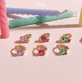 heart candy earring (brass)