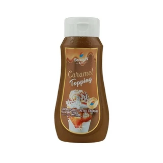 ไซรัปหญ้าหวาน สูตร KETO ท้อปปิ้งซอล์ทเทดคาราเมล ตราสีสรร ขนาด 320 ml.