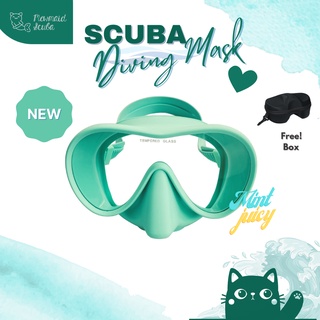 หน้ากากดำน้ำลึก รุ่น M300 สำหรับผู้หญิง Scuba Mask Tempered Glass แว่นตาดำน้ำ