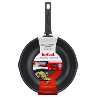 TEFAL กระทะเทฟล่อน  กระทะก้นลึก รุ่น Everyday Cooking ขนาด 24ซม. ลึก 8 ซ.ม.รับประกัน 2 ปี ทนทาน รอบขัด 16,000 รอบ