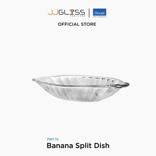 JJGLASS - (Ocean) P00116 Banana Split Dish - จานบานาน่า จานเฟาเทิ้น แก้วโอเชี่ยนกลาส 6 นิ้ว Alaska Ocean Glass P00116 Alaska 6" บรรจุ 6 ใบ