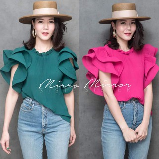 MiRRoRSiSTER เสื้ออัดพลีททรงสวย