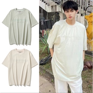 เสื้อยืดคอกลม แขนสั้น พิมพ์ลายตัวอักษร FOG Season 8 Double Line High Street ทรงหลวม โอเวอร์ไซซ์S-5XL