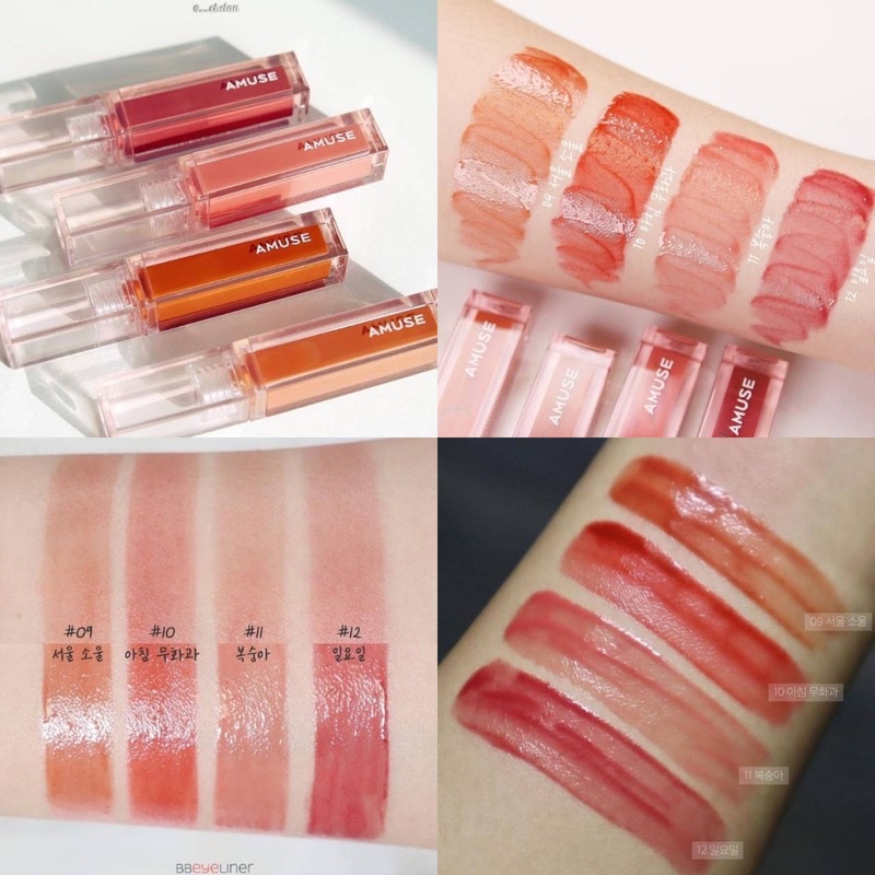 พร้อมส่ง ลิป AMUSE DEW TINT ลิปทิ้นท์เนื้อฉ่ำโกลว์ น้ำๆสบายปาก ...