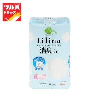คุราชิ-ริธึ่ม ลิลินา พัลพ์ ทอยเล็ท เปเปอร์ ซิงเกิ้ล 12 ม้วน/Kurashi-Rhythm Lilina Pulp Toilet Paper 12R Single