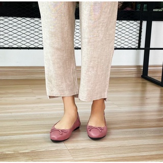 รองเท้าหนังแกะ ICONIQ รุ่น Leah Flat Comfy Balerina in Rose Dust