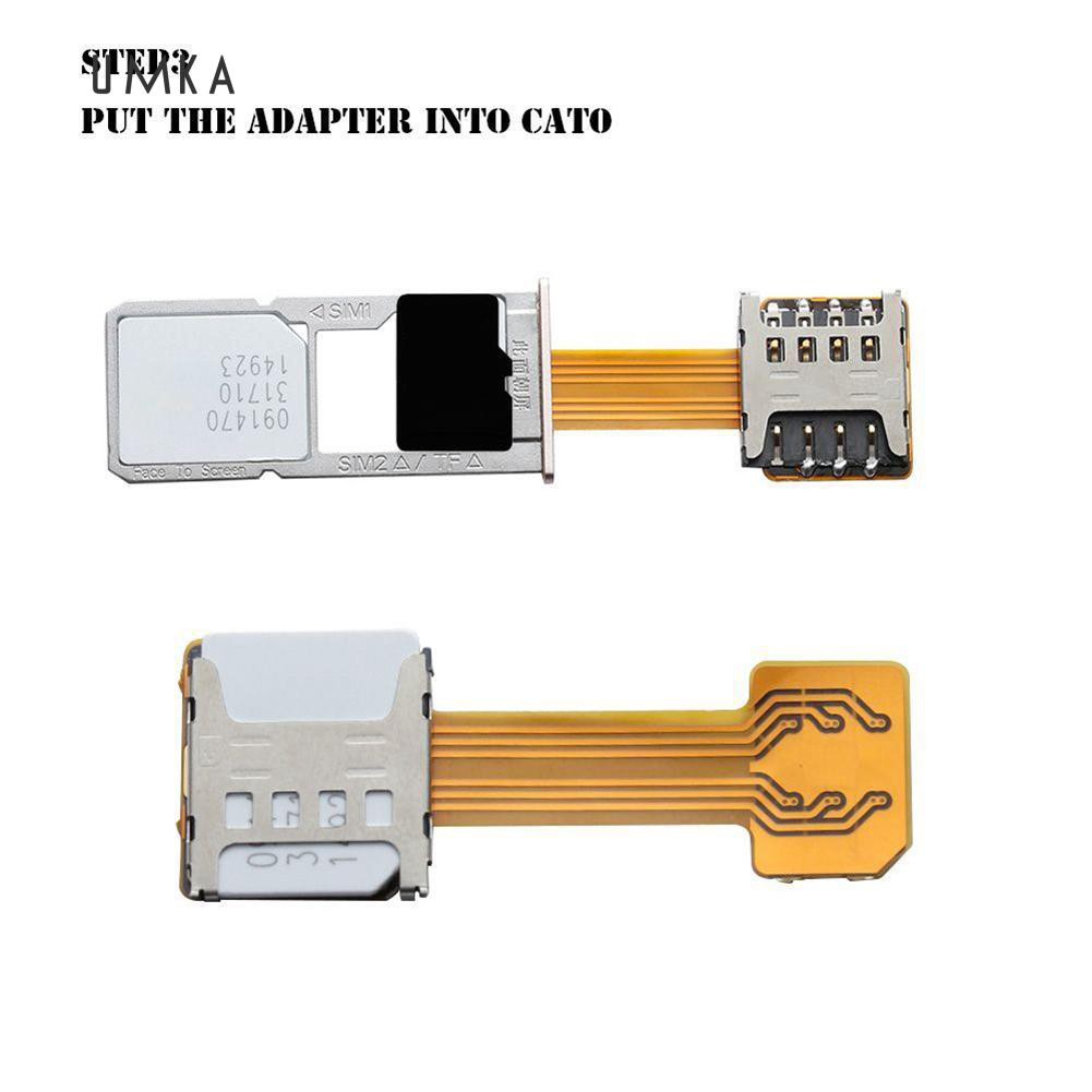 Sl TF Hybrid Sim Slot Dual SIM Card Adapter Micro SD Extender for Android Phone #8