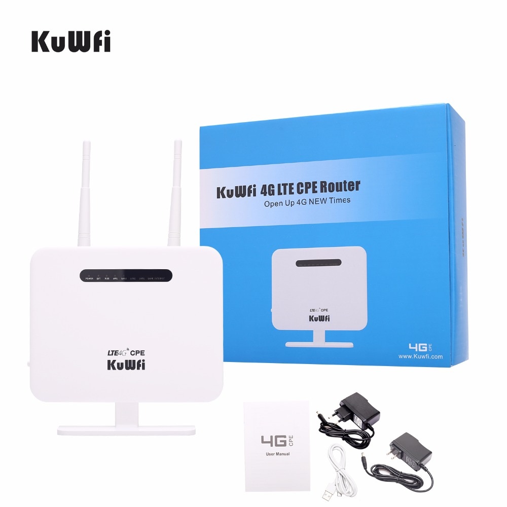 KuWFi Update Version Wireless Router 4G LTE Router 150Mbps 4G CAT4 CPE ...