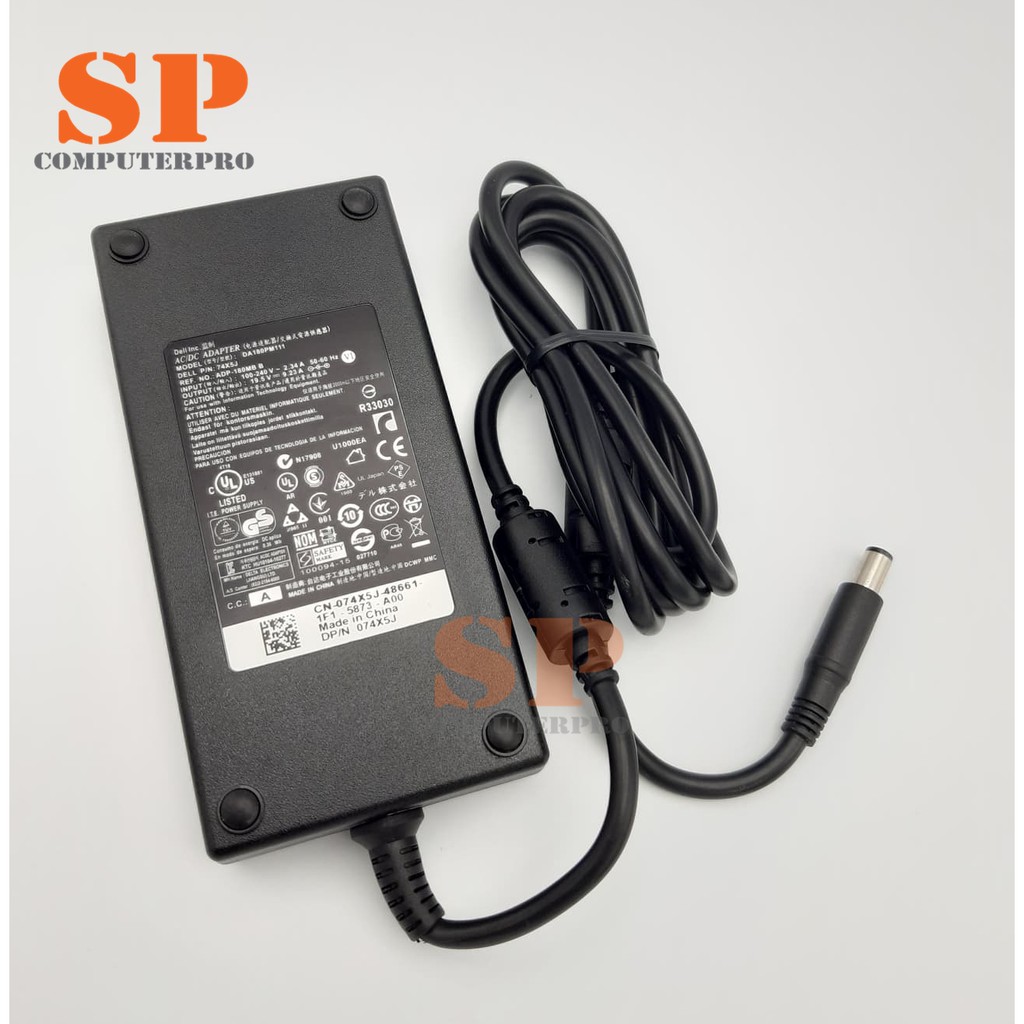 DELL ADAPTER อแดปเตอร์ ของแท้ DELL G3 M1730 M4600 M6300  XPS17 Alienware M17X 19.5V 9.23A 180W หัว 7