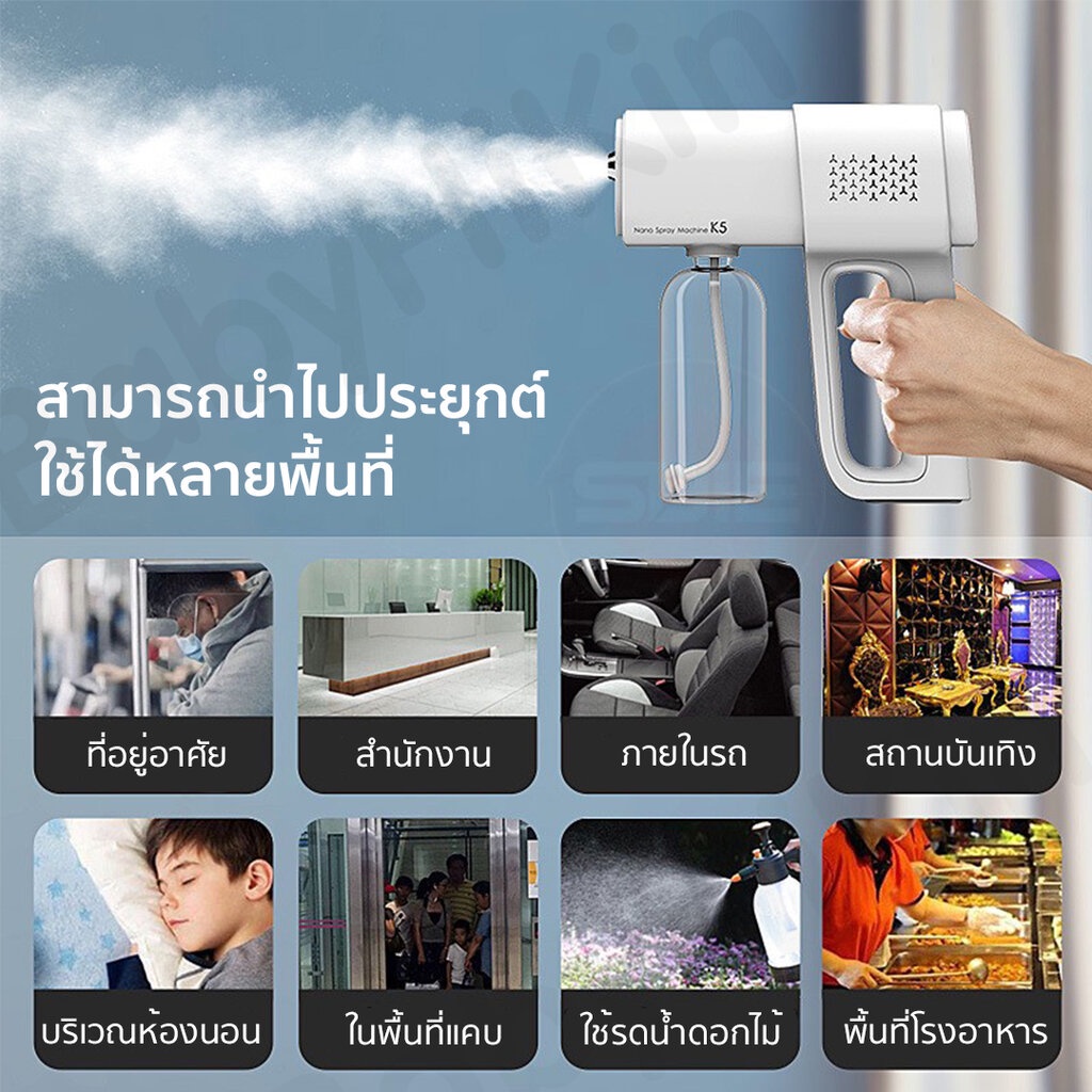 เครื่องพ่นฆ่าเชื้อ ปืนฆ่าเชื้อ ไร้สาย (ของแท้) Automatic Nano Spray ผ่านการรองรับมาตรฐานยุโรป