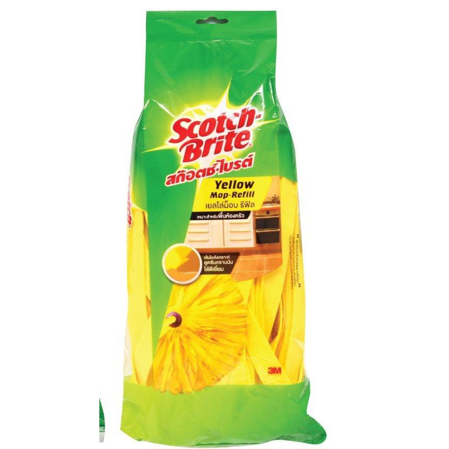 สก๊อตช์-ไบรต์® เยลโล่ม็อบ รีฟิล(ผ้าอย่างเดียวไม่มีไม้)