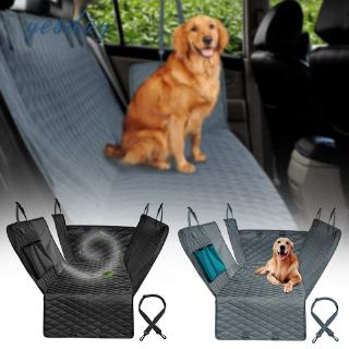 Dog Car Seat Cover Luxury Quilted Waterproof Travel Mat Car Hammock Cushion Protector with Pockets