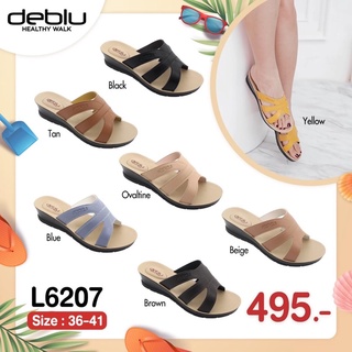 NFshoes ถูกสุด! รองเท้าแตะผู้หญิง เพื่อสุขภาพ Deblu เดอบลู รุ่น L6207 Lada แบบสวม แตะแฟชั่น ใส่สบาย พื้นนิ่ม น้ำหนักเบา