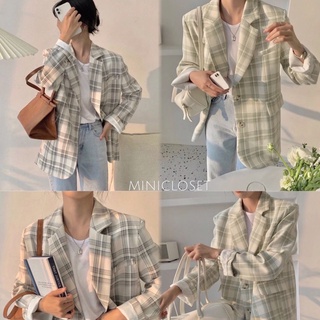 เสื้อBlazer Oversize ผ้าสูท Minicloset