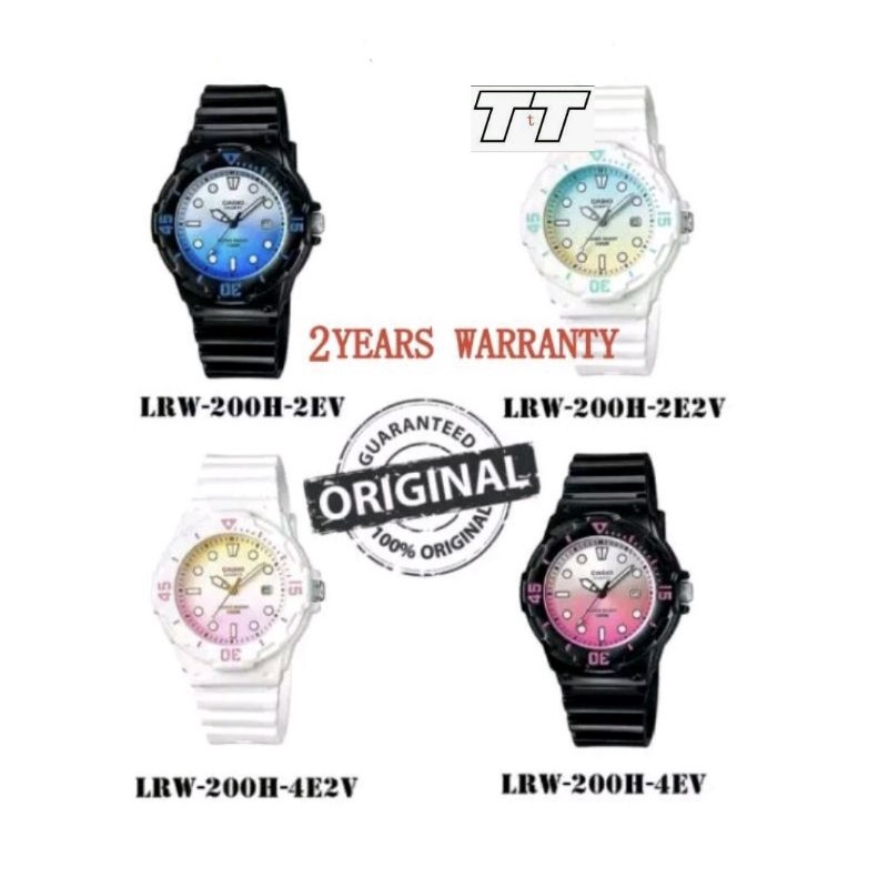 Casio นาฬิกาเด็ก LRW-200H SERIES [รับประกัน 2 ปี] นาฬิกาอะนาล็อก Casio LRW-200H-4E LRW-200H-4E2 LRW-