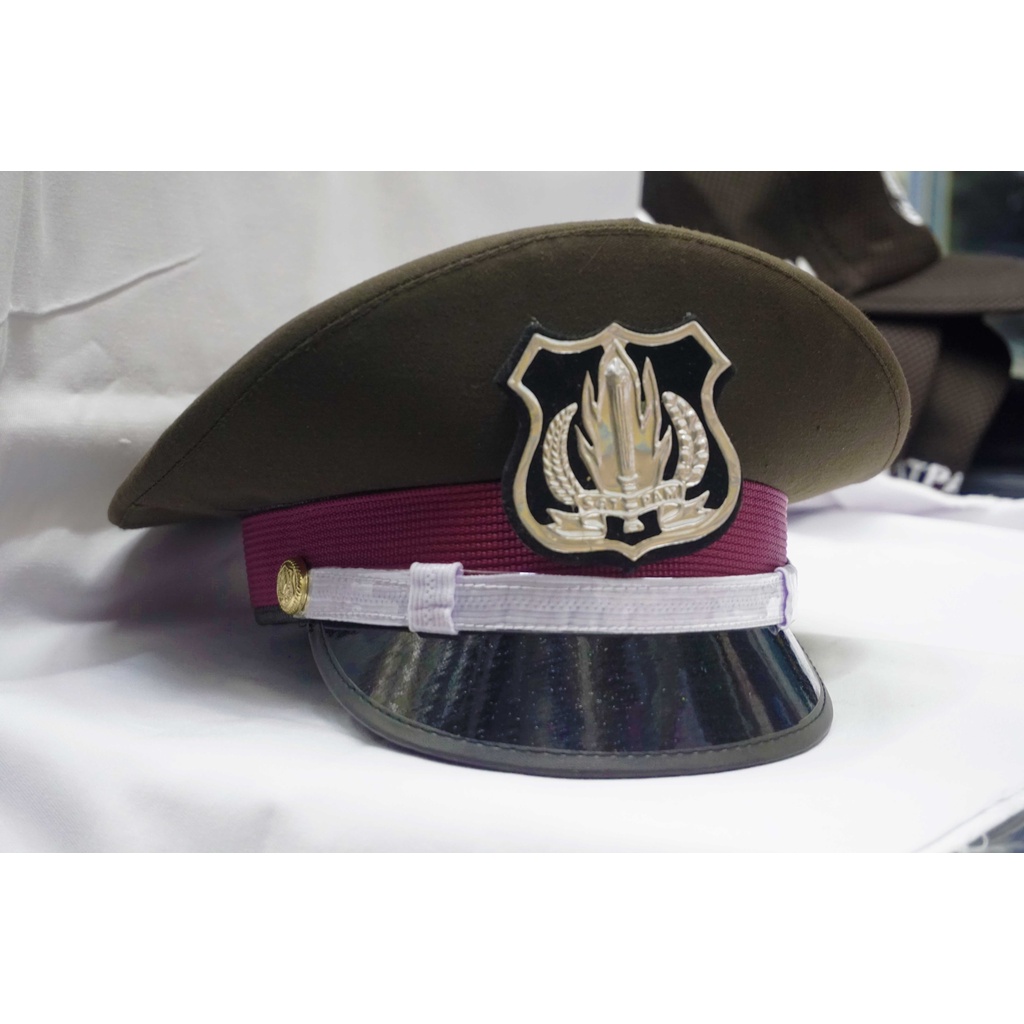 Putih White LIST Brown SECURITY Guard PET Hat/ PDH SECURITY Hat/หมวกบริการประจําวัน