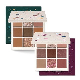 (พร้อมส่ง/ของแท้100%) HOLIKA HOLIKA TERRAZZO SHADOW PALETTE (ตลับเขียว-สีEarthy)