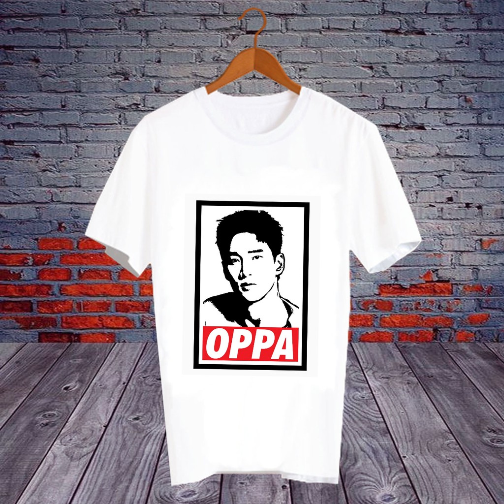 เสื้อยืดสีขาว สั่งทำ Fanmade แฟนเมด แฟนคลับ ศิลปินเกาหลี โอปป้า อันโบฮยอน Oppa  Ahn Bo Hyun - OPA1