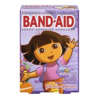 Band-Aid พลาสเตอร์ติดแผลลาย Dora 25 ชิ้น/กล่อง จากอเมริกา