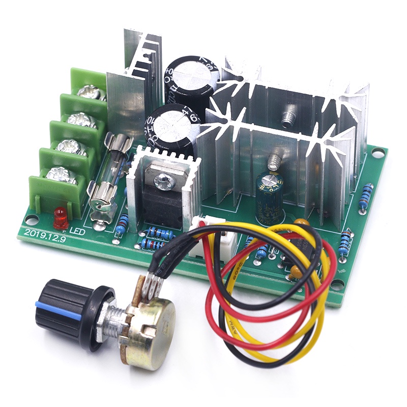 โมดูลควบคุมความเร็วมอเตอร์ PWM DC-60v DC 20A พลังงานสูง 1 ชิ้น
