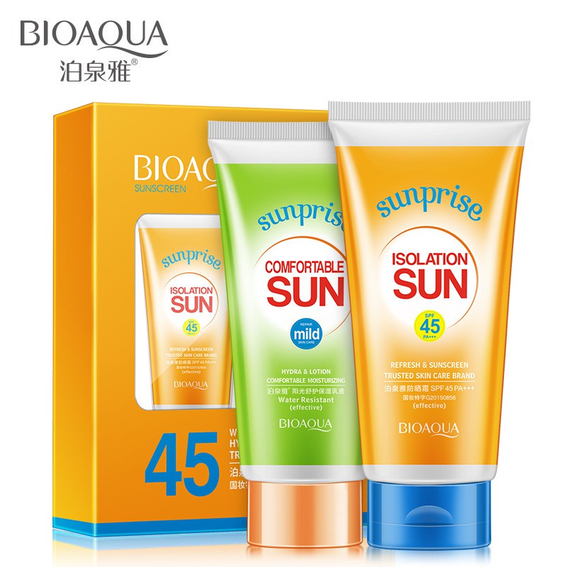 Poquanya sunscreen summer clear moisturizing lotion sunscreen set